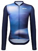 Веломайка с длинным рукавом Santini Ombra Unisex LS Jersey / Синий (XXL)