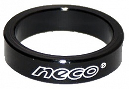 Кольцо проставочное Neco Alu 1-1/8" 15 мм Black