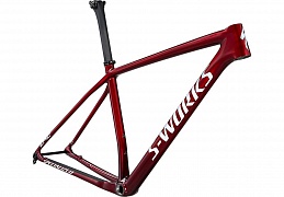 Specialized S-Works Epic HT 29 Frameset Gloss Red Tint Fade Over Brushed Silver/Tarmac Black/White w/ Gold Pearl