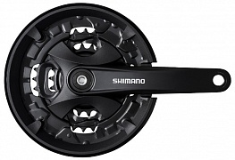 Система Shimano MT101 175 мм 3x9 ск. кв. 40/30/22 с защитой с болтами черная